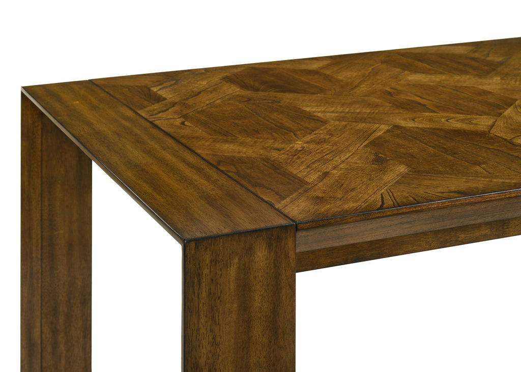 Hollister 6-Piece Brown Wood Dining Table Set with Bench – 2153-6PC