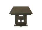 2154T-6PC 6 pc Herbert dark brown finish wood dining table set trestle base
