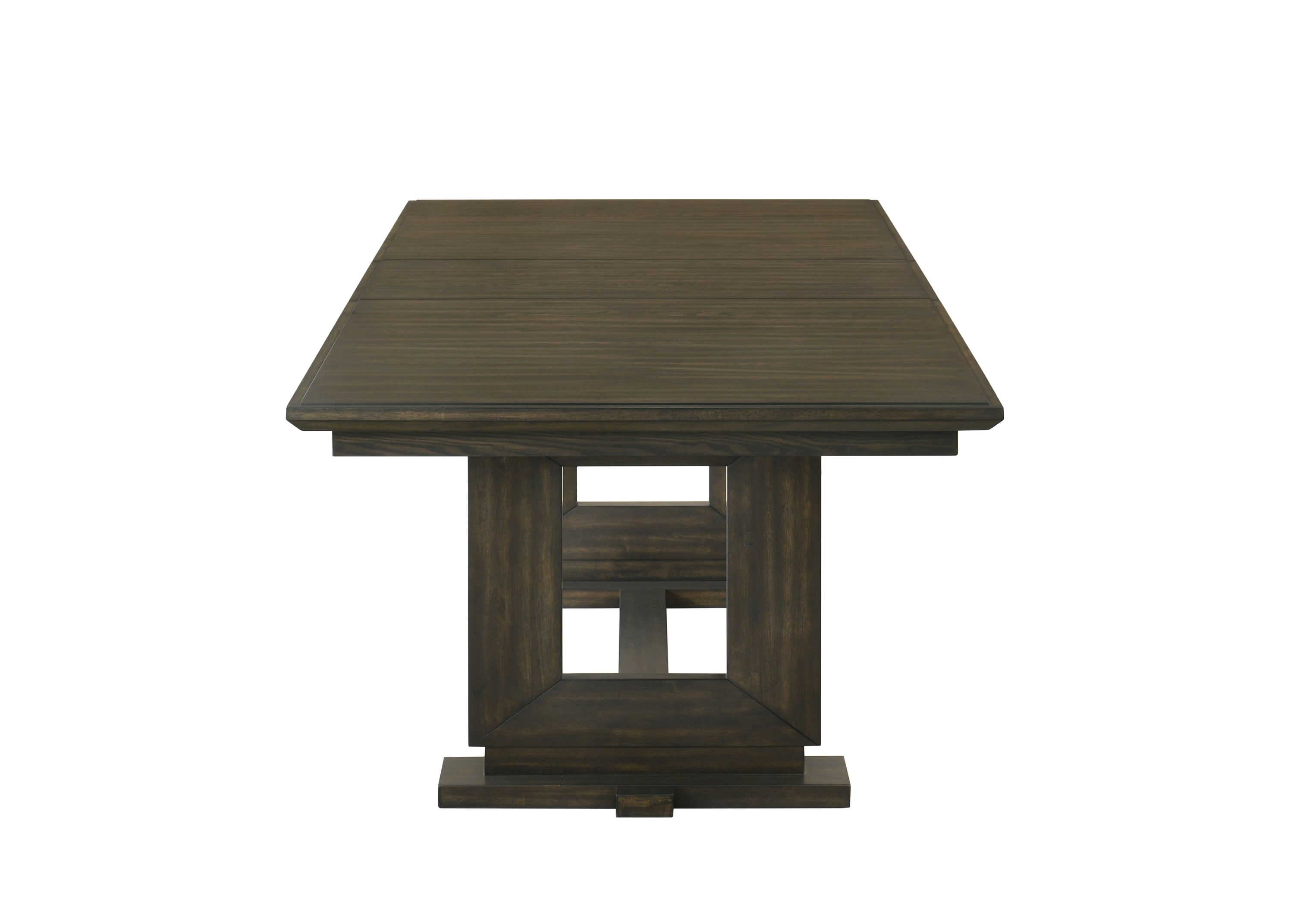 2154T-6PC 6 pc Herbert dark brown finish wood dining table set trestle base