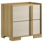 Coaster 215651Q-S4 4 pc Hyland natural / white finish wood mid-century modern queen bedroom set