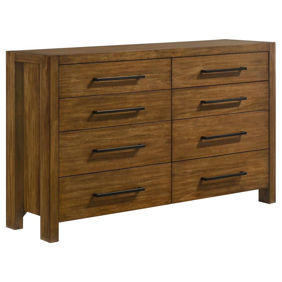 Coaster Adderly 4 pc Warm Golden Brown Wood Queen Bedroom Set – 215851Q-S4