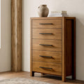 Adderley 5-Drawer Bedroom Chest of Drawers Warm Brown – 215855