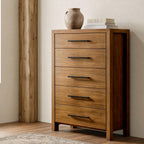 Adderley 5-Drawer Bedroom Chest of Drawers Warm Brown – 215855