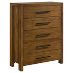 Adderley 5-Drawer Bedroom Chest of Drawers Warm Brown – 215855