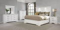 Coaster McKinney Vintage Distressed White 4-Piece Queen Bedroom Set – 215871Q-S4