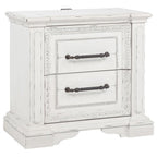 Coaster McKinney Vintage Distressed White 4-Piece Queen Bedroom Set – 215871Q-S4