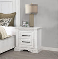 Coaster McKinney Vintage Distressed White 2-Drawer Nightstand with USB Ports – 215872
