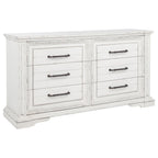 Coaster McKinney Vintage Distressed White 6-Drawer Dresser – 215873