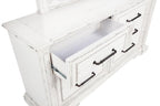 Coaster McKinney Vintage Distressed White 6-Drawer Dresser – 215873