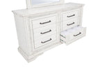 Coaster McKinney Vintage Distressed White 6-Drawer Dresser – 215873