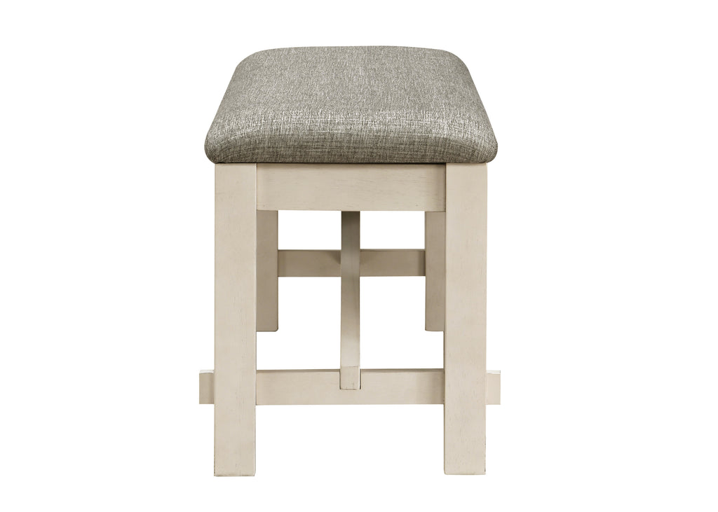 Maribelle 6-Piece Chalk Grey Two-Tone Wood Dining Table Set with Trestle Base – 2158CG-T-6PC