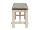 Maribelle 6-Piece Chalk Grey Two-Tone Wood Dining Table Set with Trestle Base – 2158CG-T-6PC