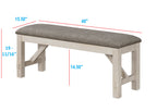 Maribelle 6-Piece Chalk Grey Two-Tone Wood Dining Table Set with Trestle Base – 2158CG-T-6PC