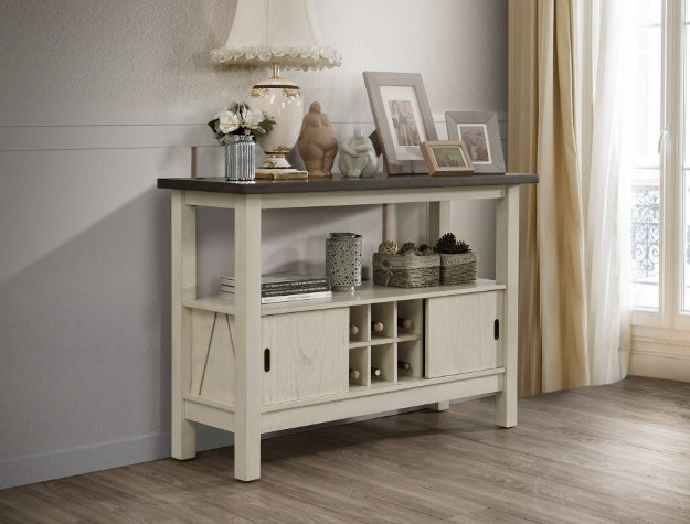 2158CG-Server Gracie oaks Maribelle chalk grey two tone finish wood buffet server sideboard cabinet