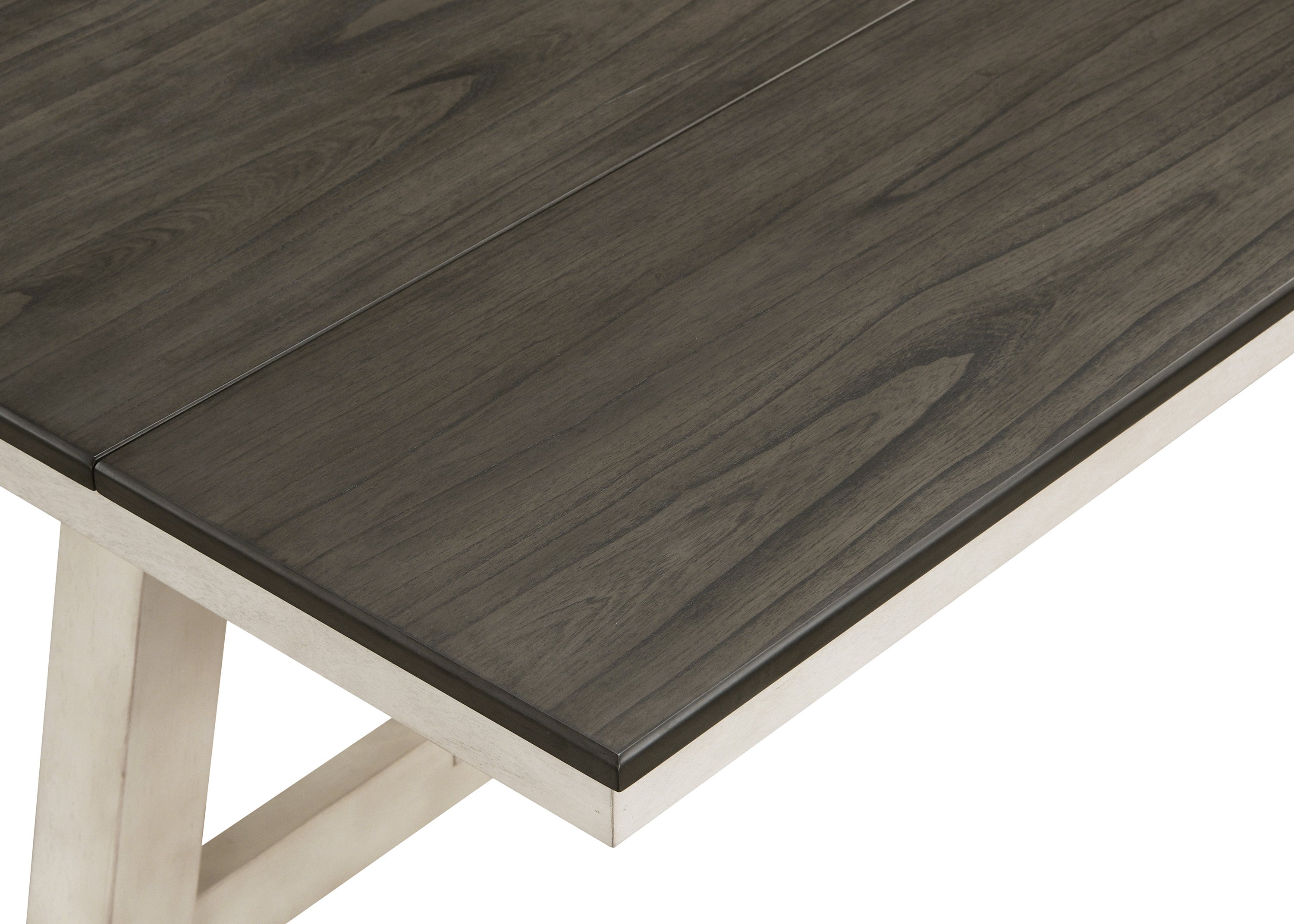 Maribelle 6-Piece Chalk Grey Two-Tone Wood Dining Table Set with Trestle Base – 2158CG-T-6PC