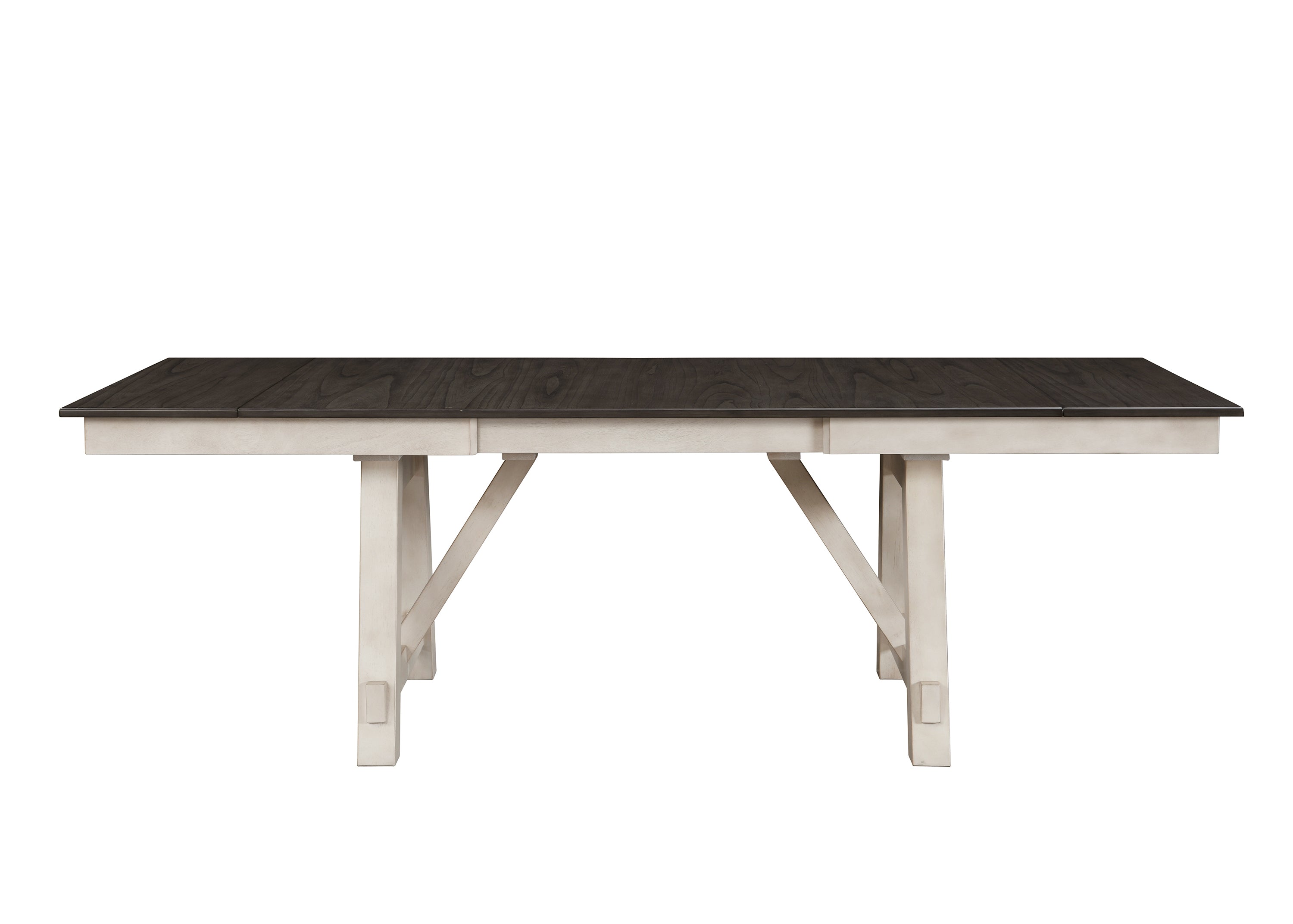 Maribelle 6-Piece Chalk Grey Two-Tone Wood Dining Table Set with Trestle Base – 2158CG-T-6PC