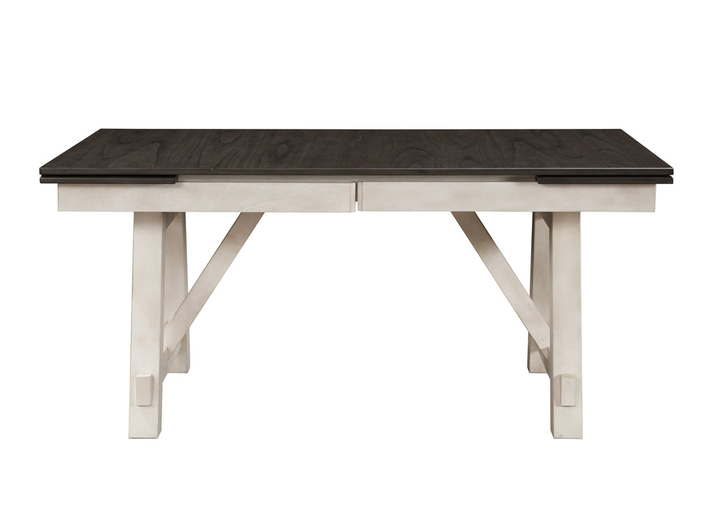 Maribelle 6-Piece Chalk Grey Two-Tone Wood Dining Table Set with Trestle Base – 2158CG-T-6PC