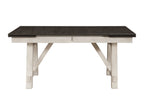 Maribelle 6-Piece Chalk Grey Two-Tone Wood Dining Table Set with Trestle Base – 2158CG-T-6PC