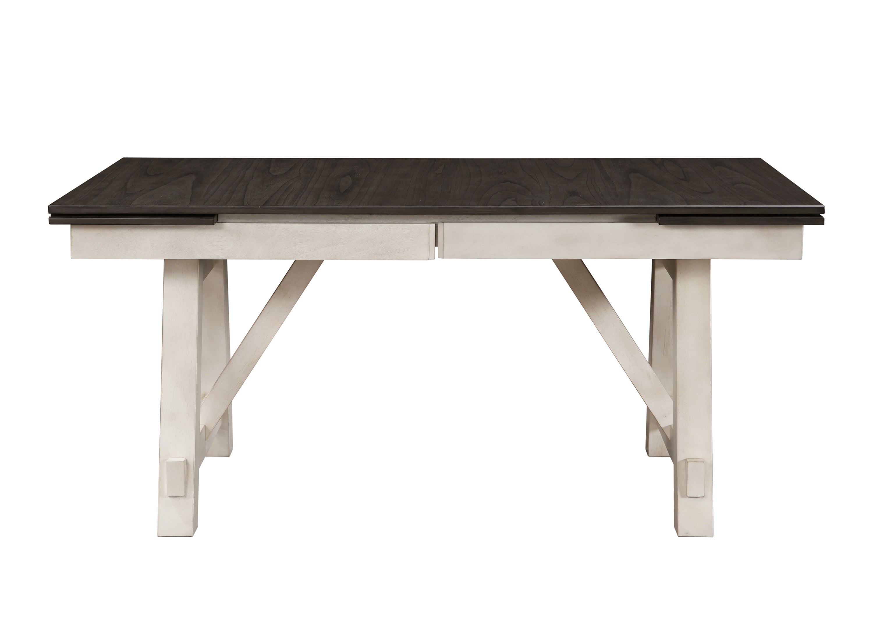 Maribelle 6-Piece Chalk Grey Two-Tone Wood Dining Table Set with Trestle Base – 2158CG-T-6PC