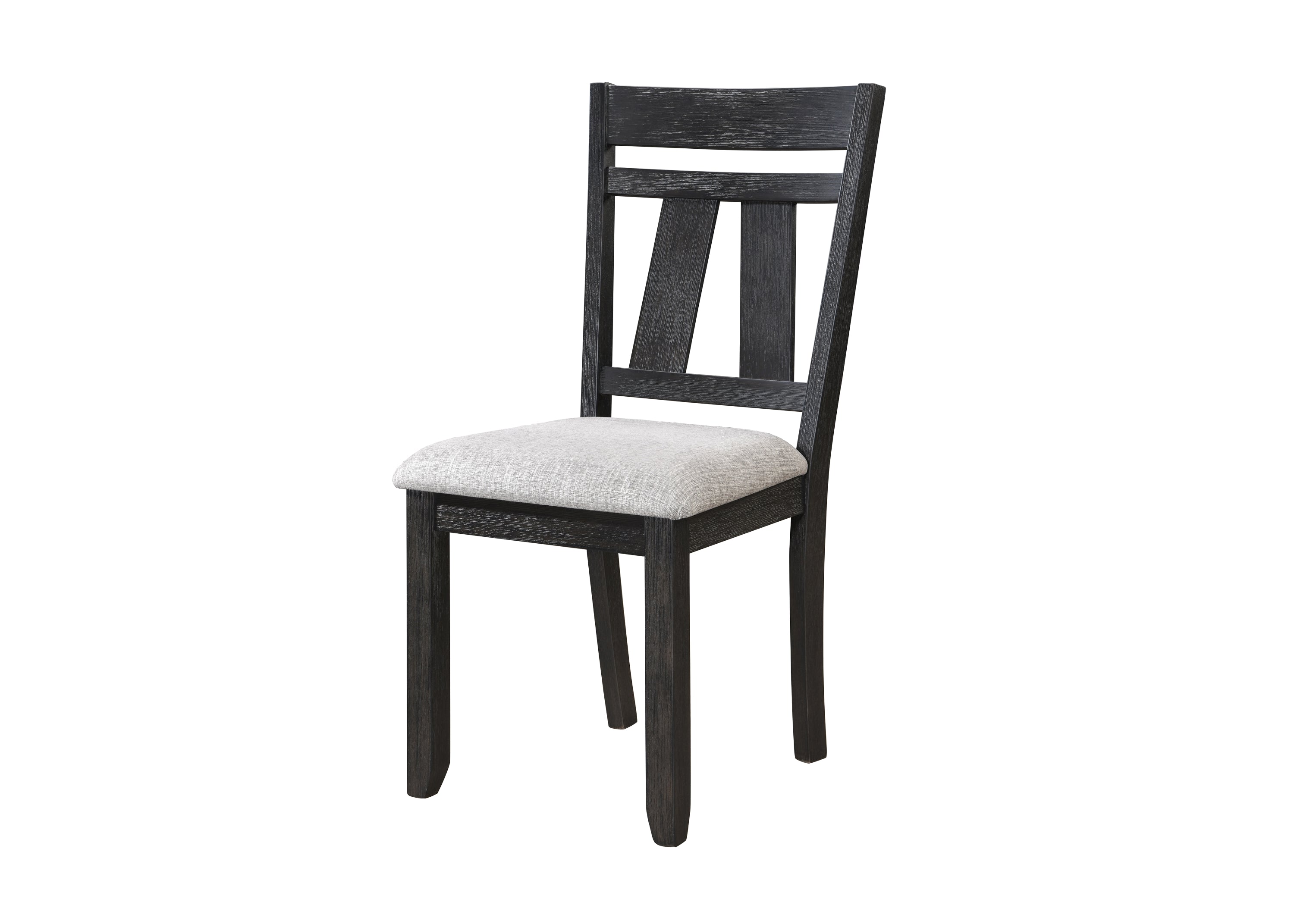 2158WC-T-6PC 6 pc Maribelle charcoal wheat two tone finish wood dining table set with trestle base