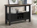 2158WC-Server Maribelle wheat and charcoal two tone finish wood buffet server sideboard cabinet