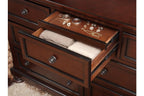 Homelegance 2159-4PC 4 pc cumberland rich medium brown finish wood sleigh bedroom set