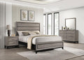 Valen Light Taupe 4-Piece Queen Bedroom Set with Groove Panel Bed – 215911Q-S4