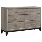 Valen Light Taupe 4-Piece Queen Bedroom Set with Groove Panel Bed – 215911Q-S4