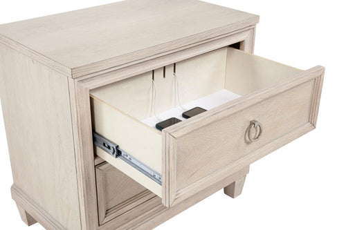 Pembroke Washed Oak Finish Wood 2-Drawer Nightstand – 215922