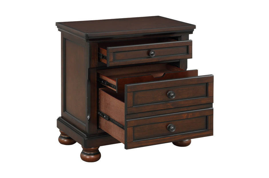 Homelegance 2159-4PC 4 pc cumberland rich medium brown finish wood sleigh bedroom set