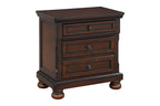 Homelegance 2159-4PC 4 pc cumberland rich medium brown finish wood sleigh bedroom set