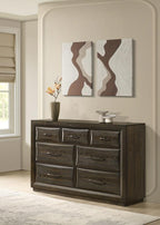 Atlas 7-Drawer Bedroom Dresser Cabinet Dark Oak – 215973