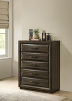 Atlas 5-Drawer Bedroom Chest of Drawers Dark Oak – 215975