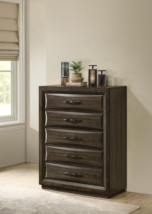 Atlas 5-Drawer Bedroom Chest of Drawers Dark Oak – 215975