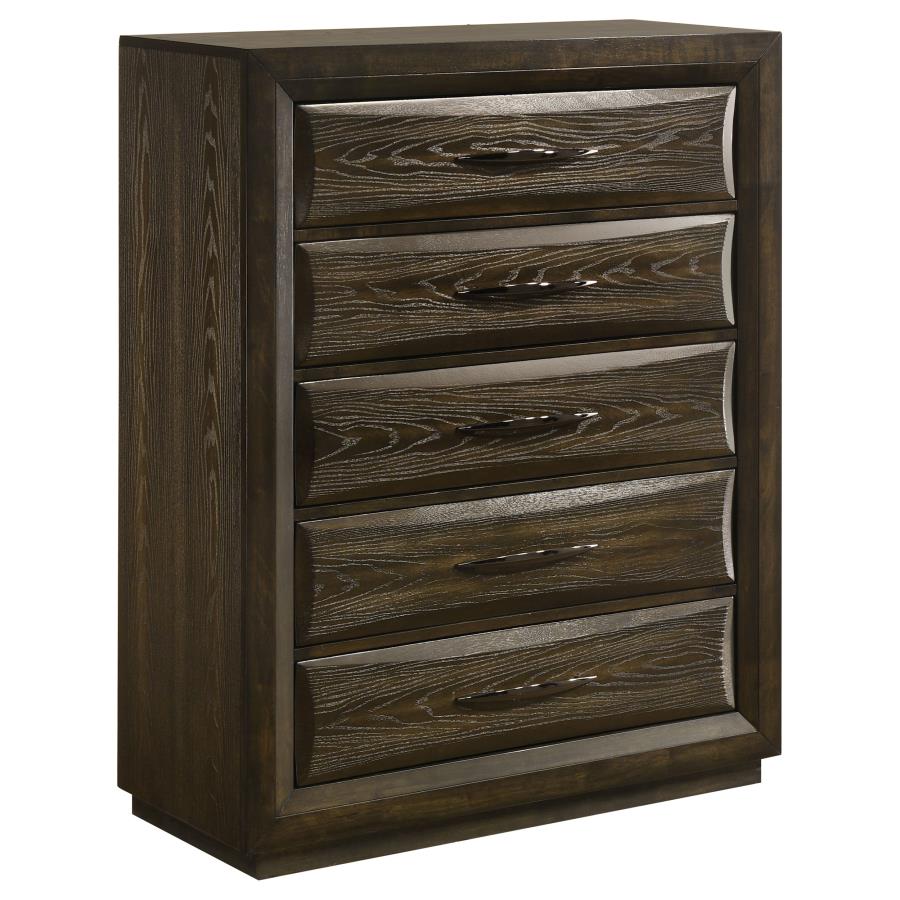 Atlas 5-Drawer Bedroom Chest of Drawers Dark Oak – 215975