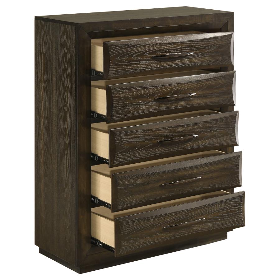 Atlas 5-Drawer Bedroom Chest of Drawers Dark Oak – 215975