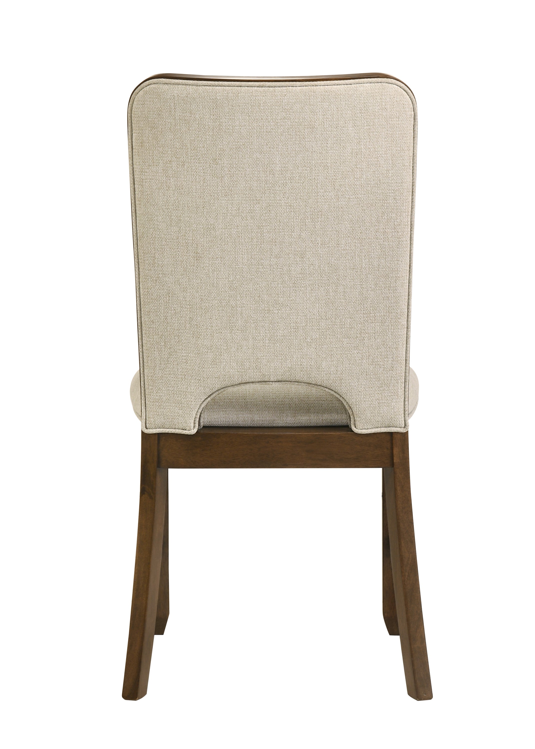 2159T 5 pc Shari 59" round walnut finish wood dining table set