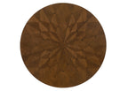 2159T 5 pc Shari 59" round walnut finish wood dining table set