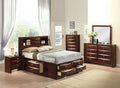 Acme 21600Q Ireland espresso finish wood storage headboard underbed drawers queen bed