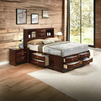 Acme 21600Q-4PC 4 pc Ireland espresso finish wood storage headboard underbed drawers queen bed set