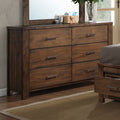 Acme 21685 Merrilee oak finish wood 6 drawer dresser
