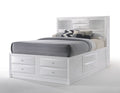 Acme 21700Q Ireland white finish wood storage headboard underbed drawers queen bed