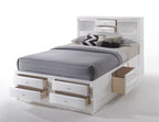 Acme 21700Q Ireland white finish wood storage headboard underbed drawers queen bed