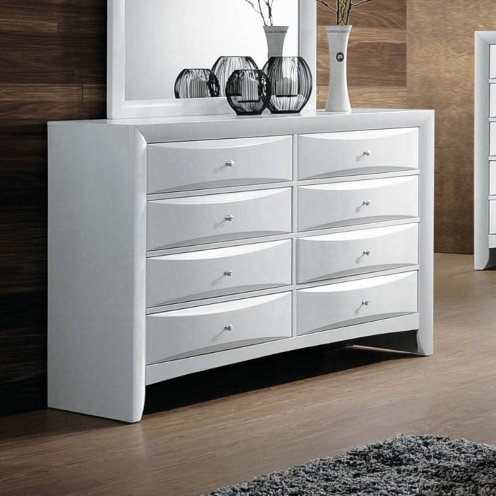 Acme 21700Q-4PC 4 pc Ireland white finish wood storage headboard underbed drawers queen bed set