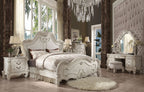 Acme 21760Q 4 pc versailles bone white finish wood carved accents headboard queen bedroom set