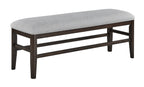 2204T-6PC 6 pc Higgins dark finish wood dining table set with bench