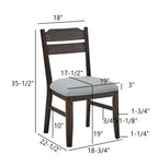 2204T-6PC 6 pc Higgins dark finish wood dining table set with bench