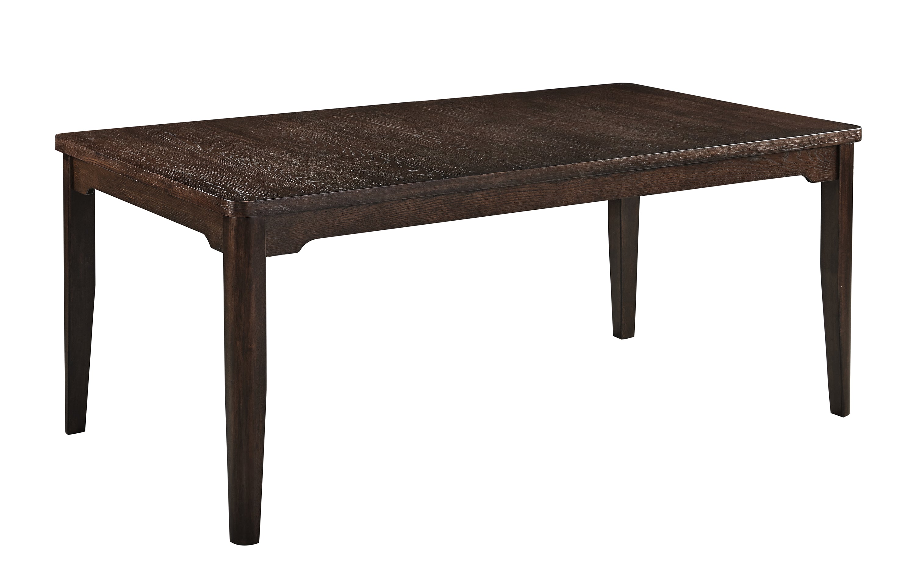2204T-6PC 6 pc Higgins dark finish wood dining table set with bench