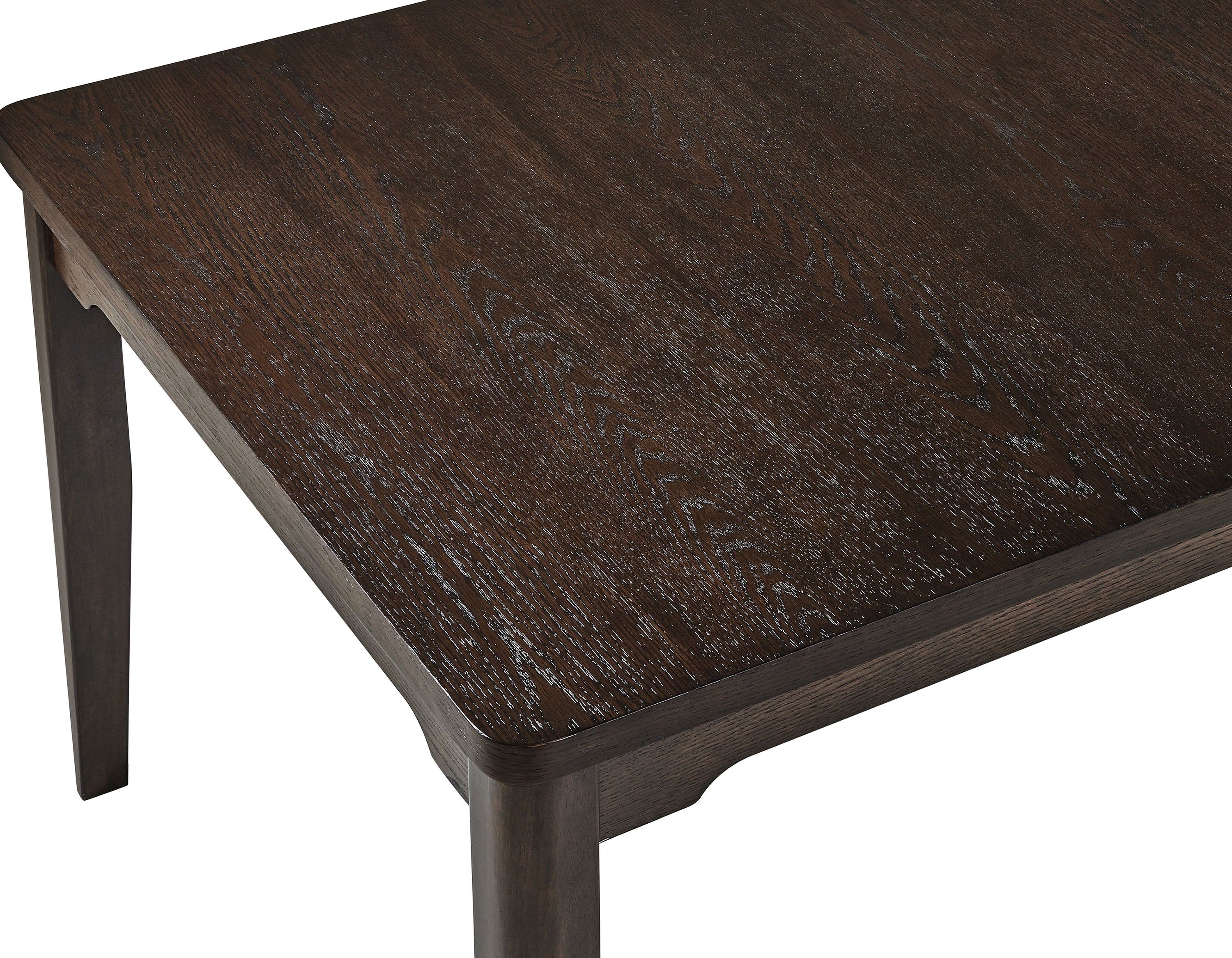 2204T-6PC 6 pc Higgins dark finish wood dining table set with bench