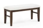 2210T-6PC 6 pc Hamil dark brown finish wood parquet design dining table set trestle base